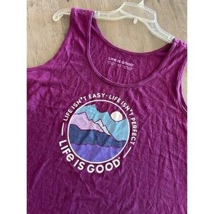 Life Is Good Life Isn’t Easy Life Isn’t Perfect Tank Top Crusher T Shirt Size XL